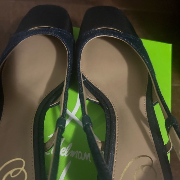 Sam Edelman Tarra Slingback Heels Blue New S 6 - Picture 4 of 10